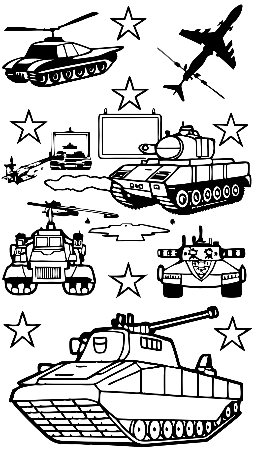 military vehicles coloring pages